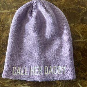 Purple “Call Her Daddy” Beanie from barstool